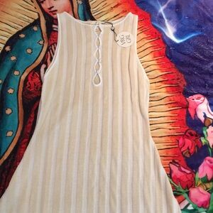 Tag Girl Striped Maxi Dress - Cream